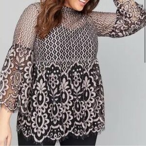 Lane Bryant Sheer Lace Tunic